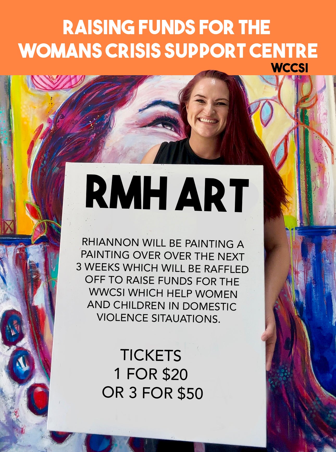Raffle Painting - Raising Funds for the Woman's Crisis Support Centre