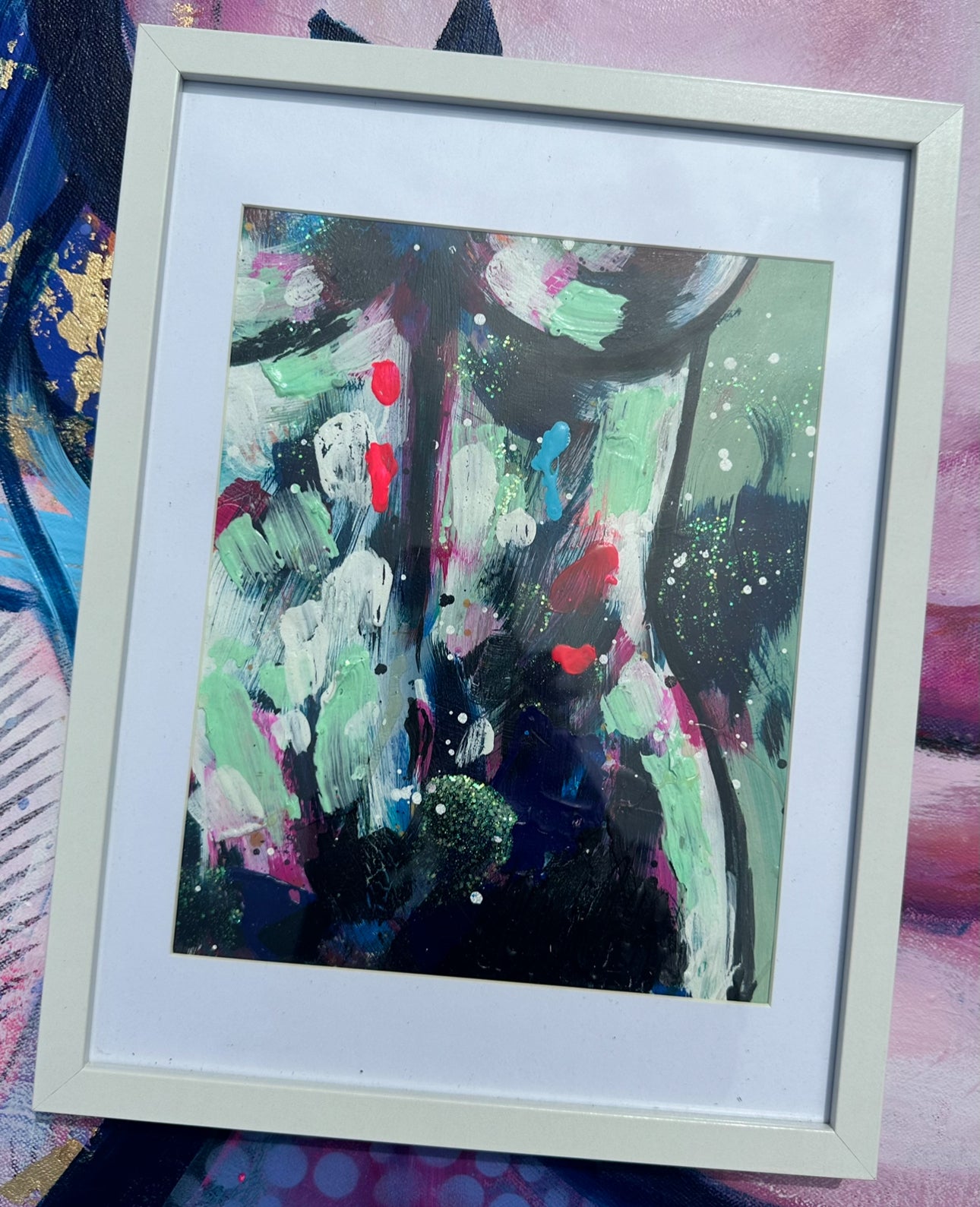 Woman’s Figure Abstract Study Framed 4
