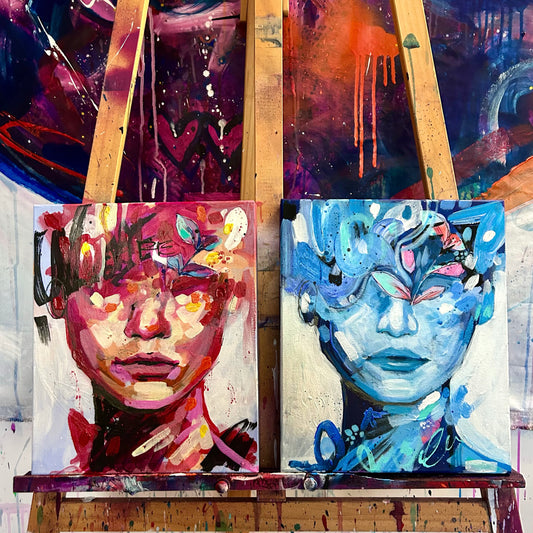 From Within The Fire & Peace After the Storm Original Paintings