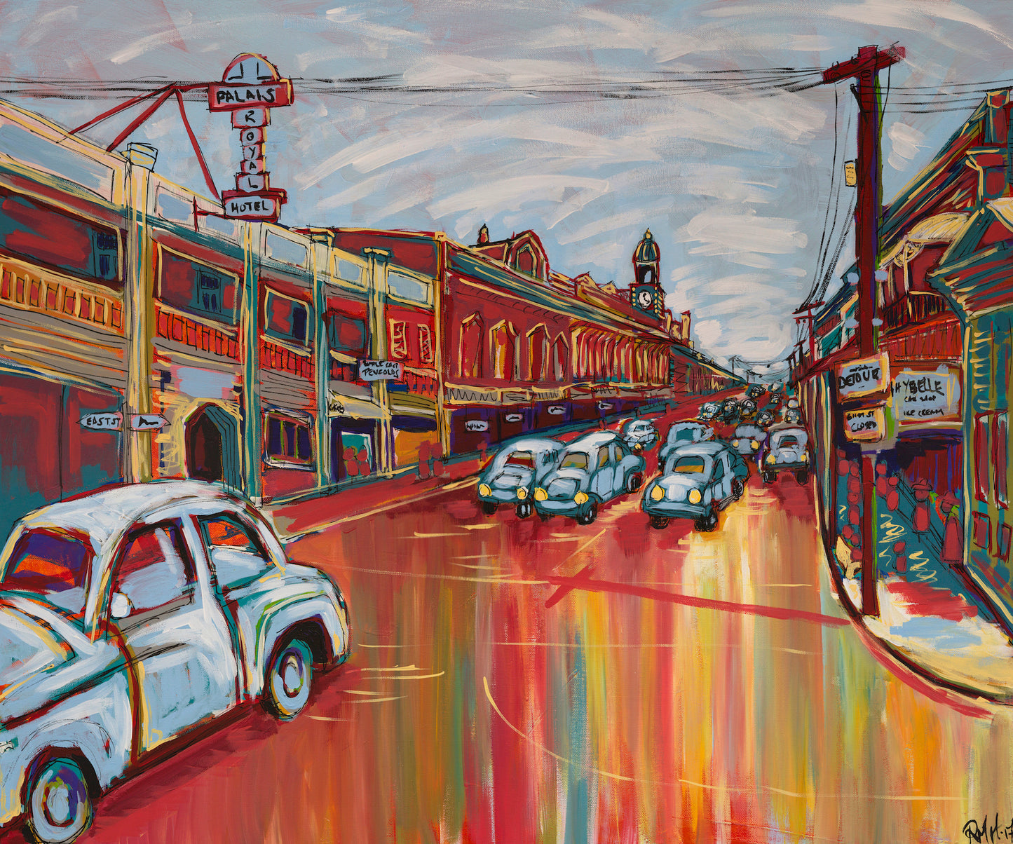 Colourful Street Landscape Canvas Print